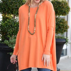 Burnt Orange Boyfriend Pocket Sweater